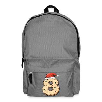 8 Zahl Keks Weihnachten - Rucksack - Mittelgrau - Vorne