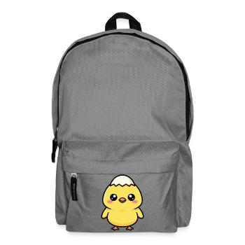 Chick with Kawaii cap - Backpack - elephant grey - Front