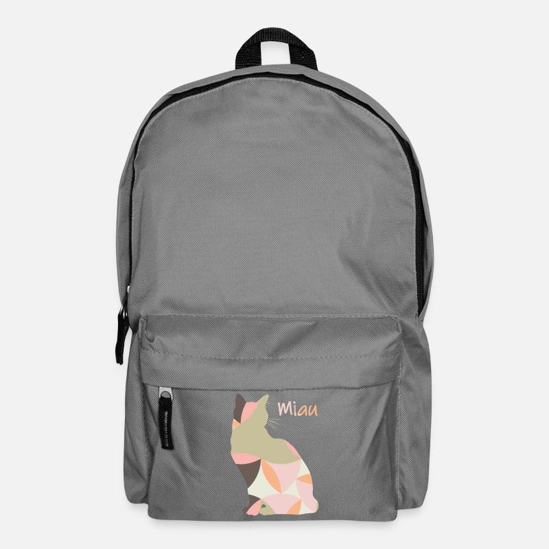 Miau - Katze - abstrakt - Rucksack - Mittelgrau