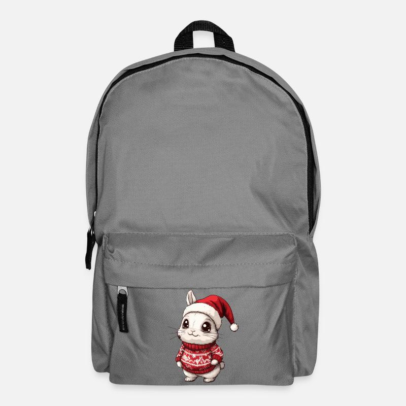Hase Weihnachten Xmas - Rucksack - Mittelgrau