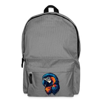 Magnificent parrot head - Backpack - elephant grey - Front