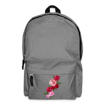 Bright Rose Garland of Red and Pink Roses - Backpack - elephant grey - Front