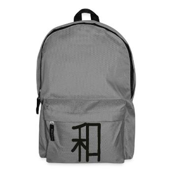 Japanese Character for Harmony "WA" - Backpack - elephant grey - Front
