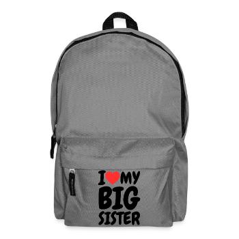 I Love My Big Sister Heart Family Funny - Backpack - elephant grey - Front