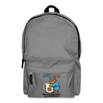 Not Now Bear Coffee Time - Backpack - elephant grey - Front