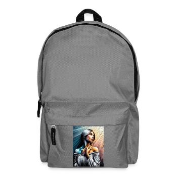 Porträt der Frauenstreifen - Rucksack - Mittelgrau - Vorne