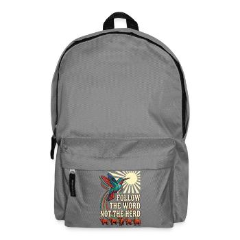 Suivez Le Mot Pas Le Troupeau Colibri - Sac à dos - gris éléphant - Devant