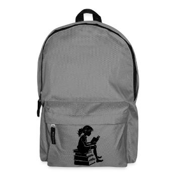 Woman Reading - Backpack - elephant grey - Front