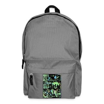 Electro Party Vintage - Rucksack - Mittelgrau - Vorne