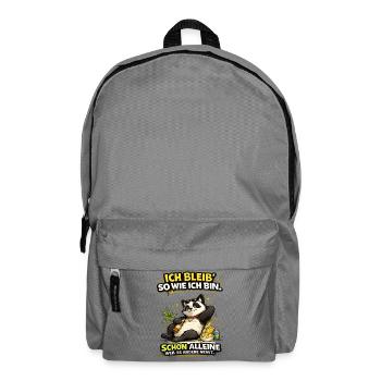 Ich bleib so wie ich bin Panda - Rucksack - Mittelgrau - Vorne