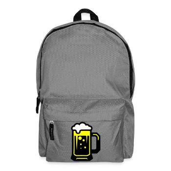 Beer beer glass icon - Backpack - elephant grey - Front