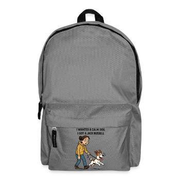 J’ai un Jack Russell - Design de bande dessinée drôle - Sac à dos - gris éléphant - Devant