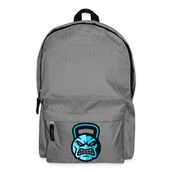 Workout Kettlebell Logo - Backpack - elephant grey - Front