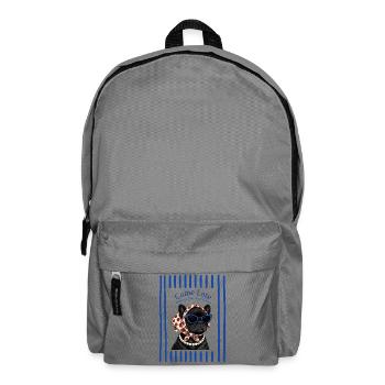 French Bulldog Came Late Retro Humor - Backpack - elephant grey - Front