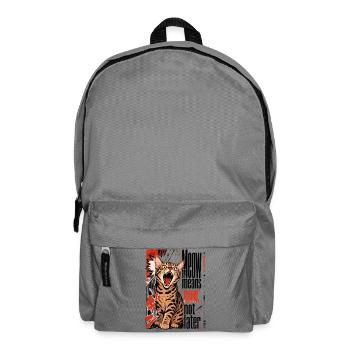 Meow Means 'Now', Not Later – Lautstarke Bengal - Backpack - elephant grey - Front