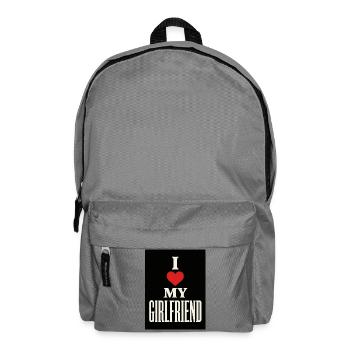 Ich liebe meine Freundin, ich liebe meine Freundin, ich liebe sie - Rucksack - Mittelgrau - Vorne