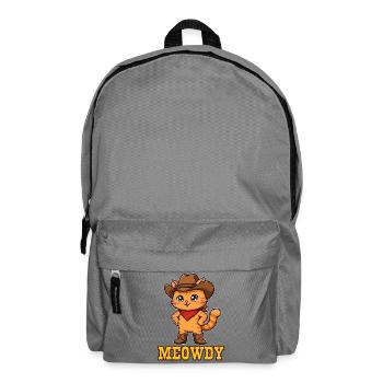 Miauartige süße Cowboykatze Westliche Katze - Rucksack - Mittelgrau - Vorne