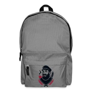 Seebaer Kapitaen Wappen Logo - Rucksack - Mittelgrau - Vorne