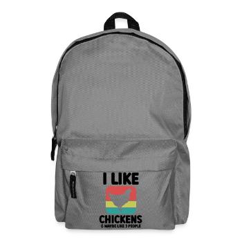Huhn Spruch Sarkasmus Retro - Rucksack - Mittelgrau - Vorne
