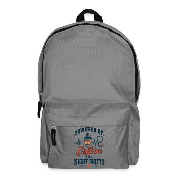 Kaffee Kraft NachtSchicht - Rucksack - Mittelgrau - Vorne