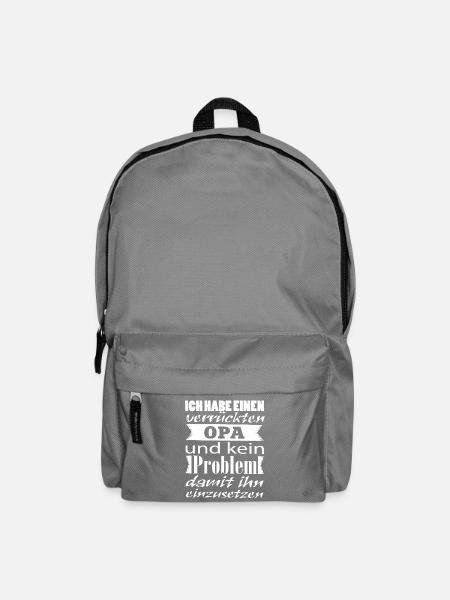 Verrückter Opa - Rucksack - Mittelgrau