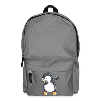 Dab Dance Penguin - Dabbing - Fun Comic - Gift - Backpack - elephant grey - Front