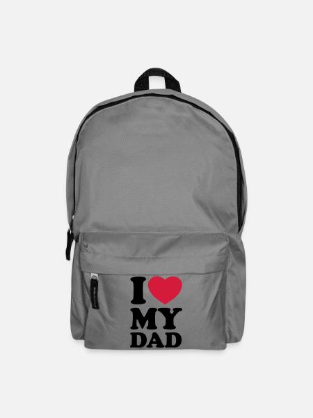 I love my dad - Ich liebe meinen Vater - Rucksack - Mittelgrau