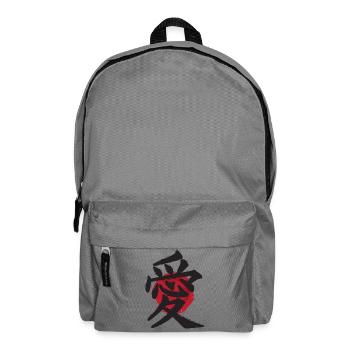 Ai love japanese ideogram vintage effect - Backpack - elephant grey - Front