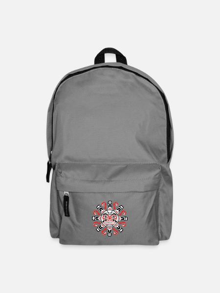 Tribal Sonnenmasken Emblem Maori - Rucksack - Mittelgrau