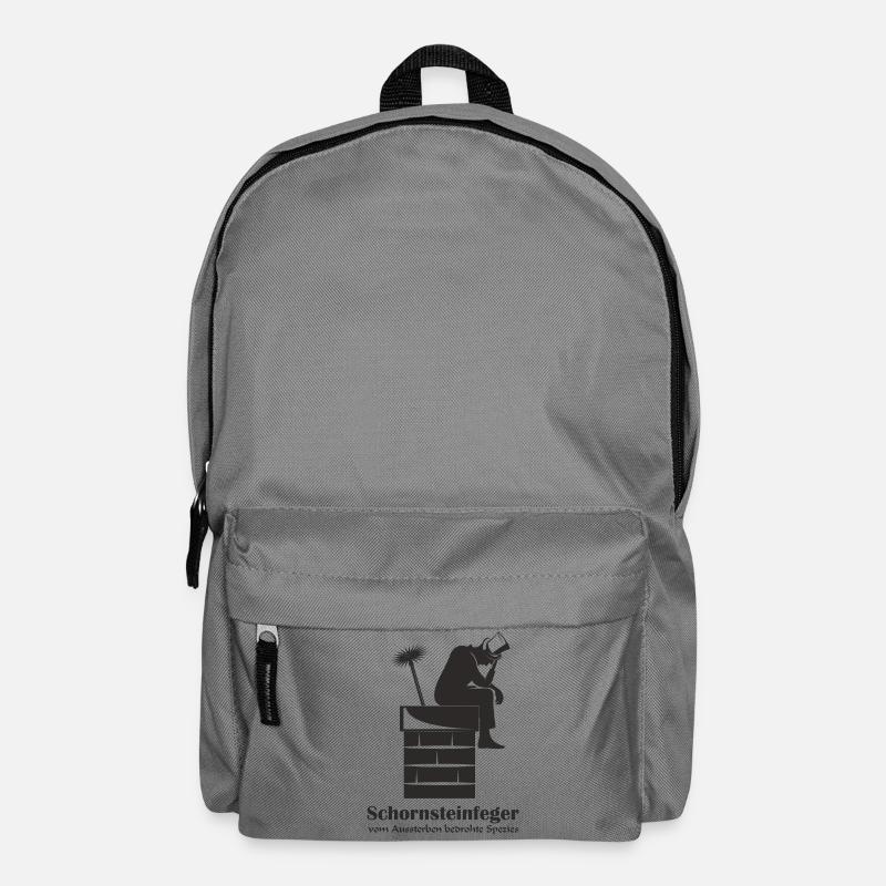 Schornsteinfeger auf Kamin Kaminfeger - Rucksack - Mittelgrau
