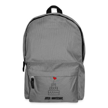 ALLES GUTE ZUM GEBURTSTAG. JAHRESTAG. ALLES GUTE ZUM GEBURTSTAG. - Rucksack - Mittelgrau - Vorne