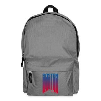 Boston Skyline Gradient Night - Rucksack - Mittelgrau - Vorne