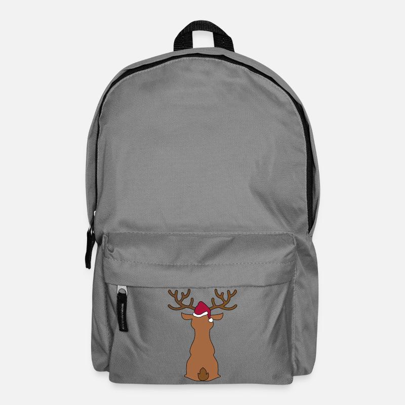 Lustiger Elch zu Weihnachten - Rucksack - Mittelgrau