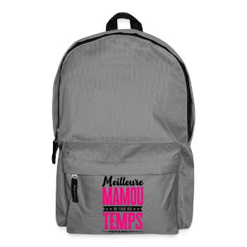 Meilleure Mamou de Tous les Temps - Rose/Noir - Sac à dos - gris éléphant - Devant
