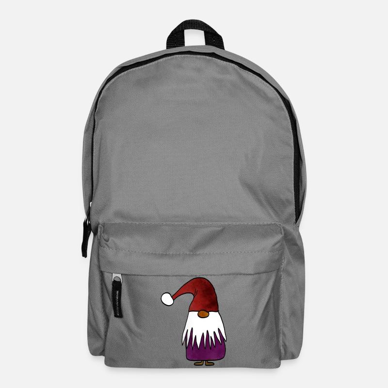 Kreativer Weihnachtsgnom mit farbverfremdetem Hut - Rucksack - Mittelgrau