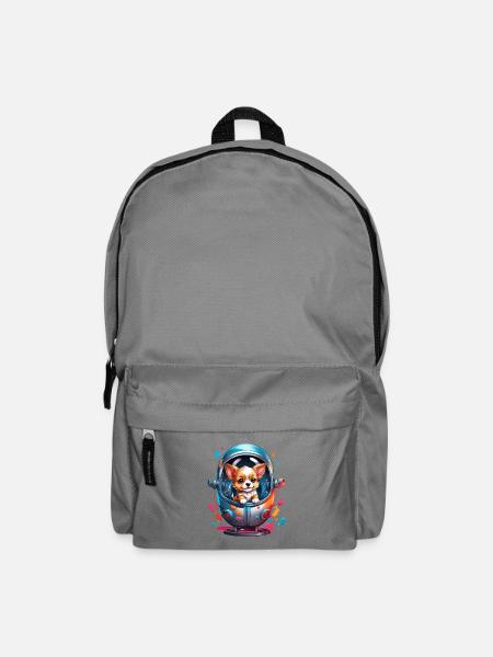 Weltraumwelpe im Spacesuit - Rucksack - Mittelgrau
