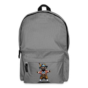 Pug dog Bayern - Backpack - elephant grey - Front