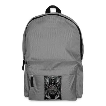 Rad des Schicksals und Skelette - Rucksack - Mittelgrau - Vorne