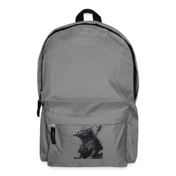 Dragon Warrior Illustration - Backpack - elephant grey - Front