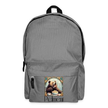 Pelmeni Bear Russian Gift - Backpack - elephant grey - Front