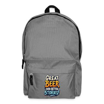 TOLLES BIER, NOCH BESSERE GESCHICHTEN - Rucksack - Mittelgrau - Vorne