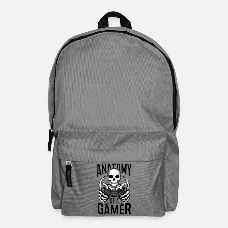 Gamer Skeleton with Game Controller - Backpack - elephant grey