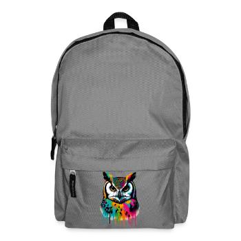 Owl - Backpack - elephant grey - Front