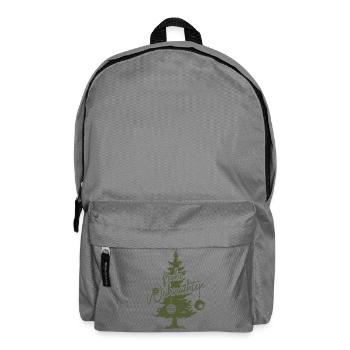 merry christmas fir spruce forest symbol logo - Backpack - elephant grey - Front