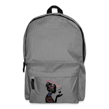 Wenn du das liest...! Personalisierbar - Rucksack - Mittelgrau - Vorne