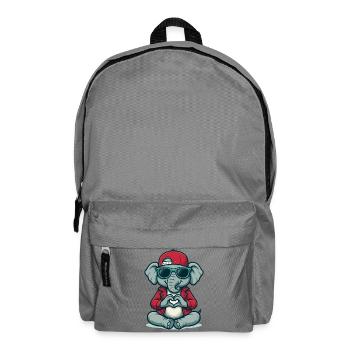Cœur éléphant avec style - Sac à dos - gris éléphant - Devant