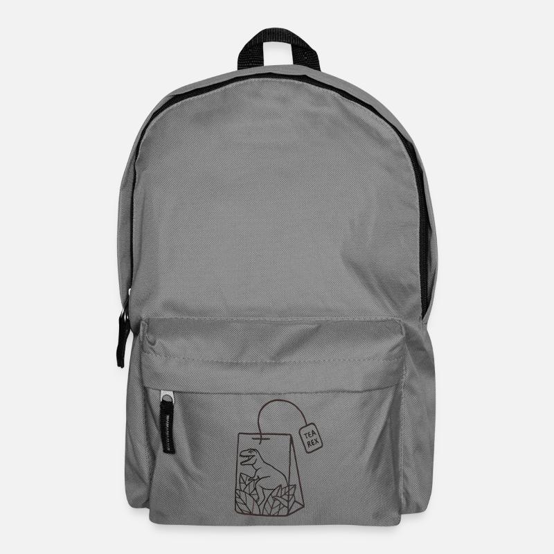 Dinosaurier Teebeutel Design - Rucksack - Mittelgrau