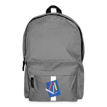 Artist's face - Backpack - elephant grey - Front