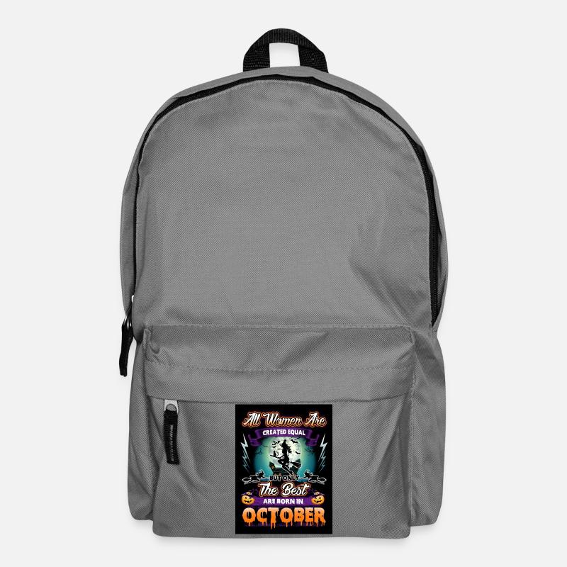 Die Besten sind im Oktober geboren - Hexe - Rucksack - Mittelgrau