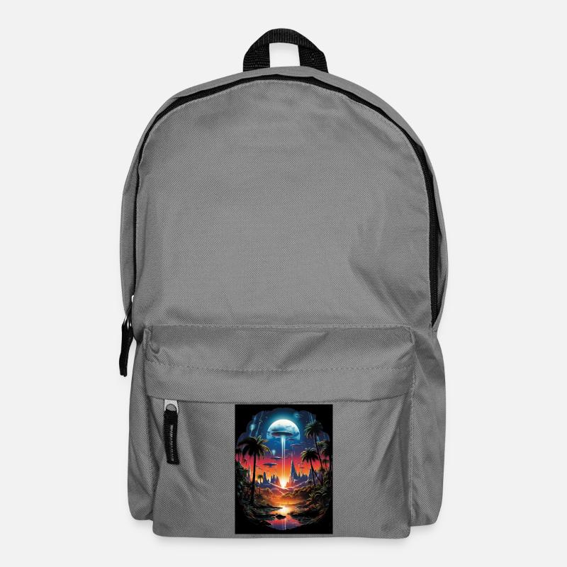 Colourful futuristic - Backpack - elephant grey